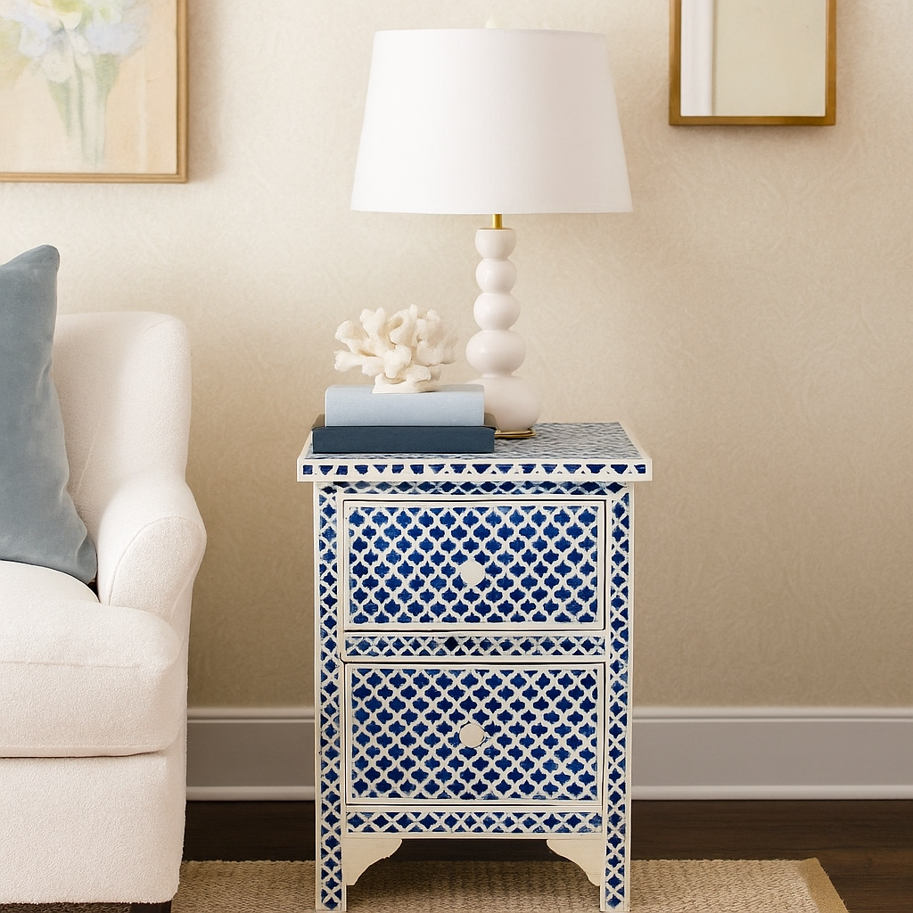 Linda Bone Inlay Bedside