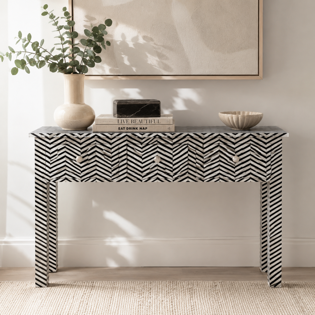Athina Bone Inlay Console Table
