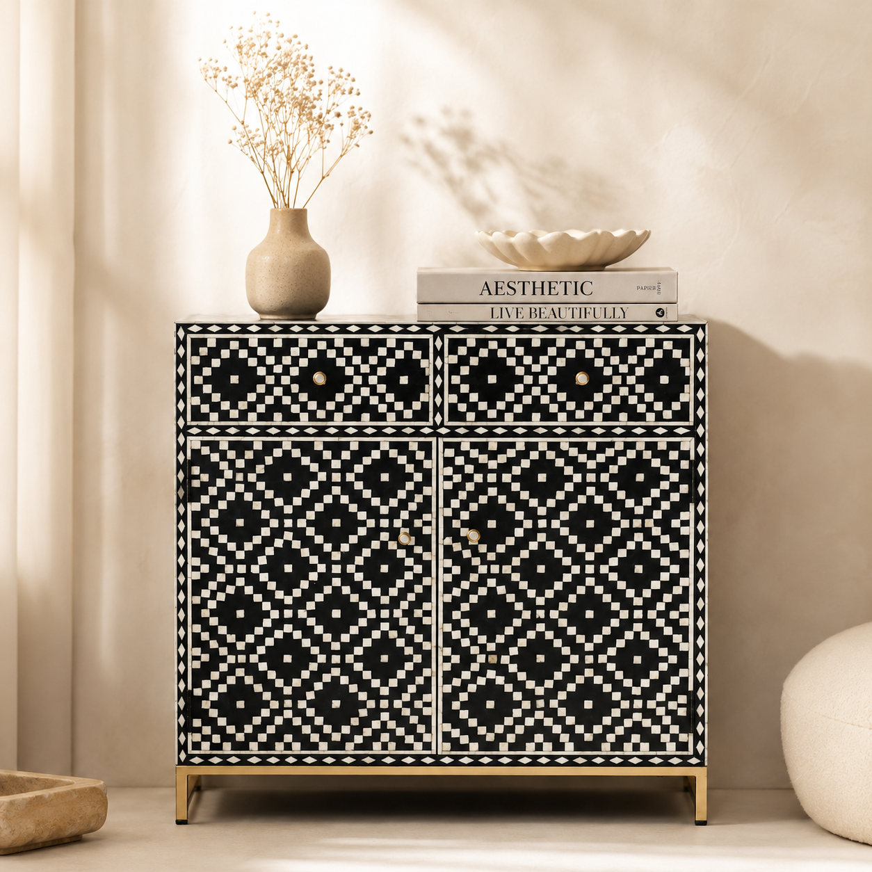 Harris Bone Inlay Cabinet