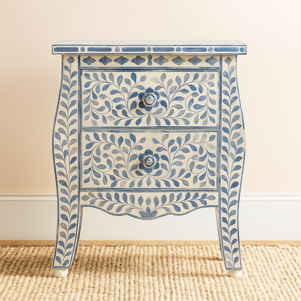 Hayley Bone Inlay Bedside