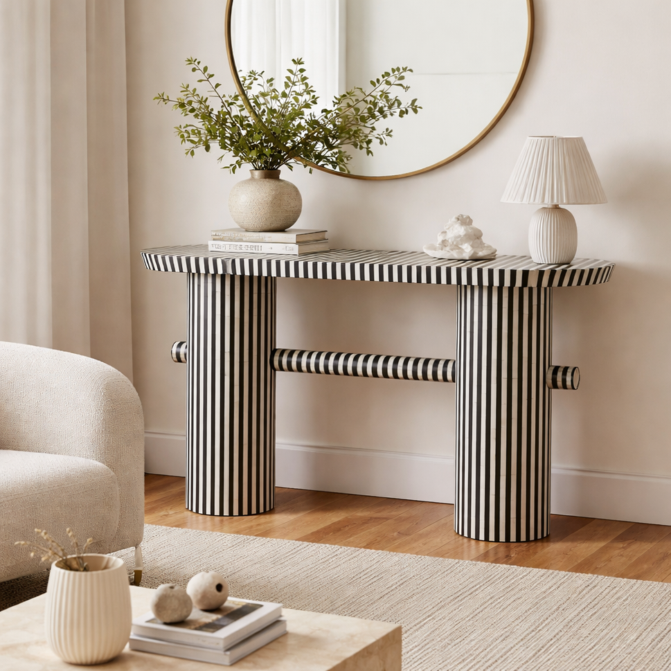 Ziva Bone Inlay Console Table