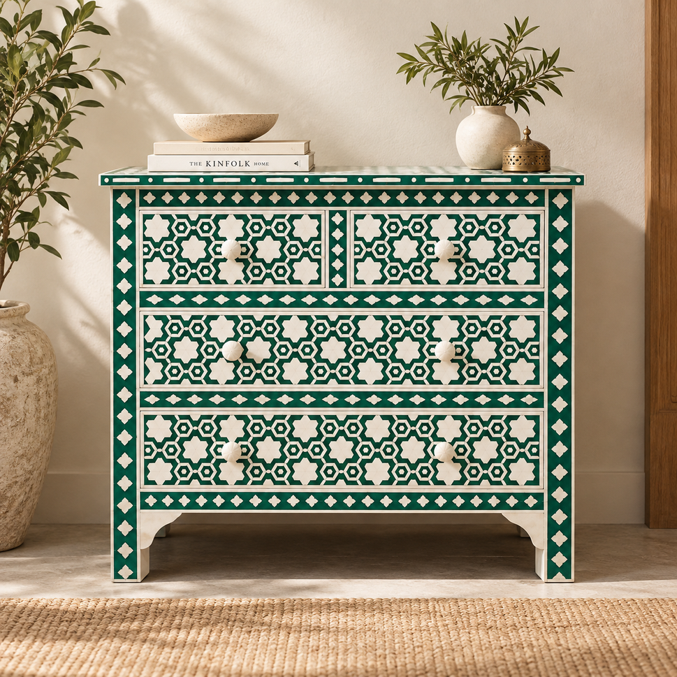 Liv Bone Inlay Chest of Drawer