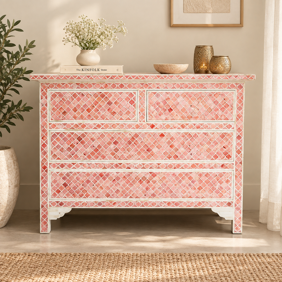 Briar Bone Inlay Chest of Drawer