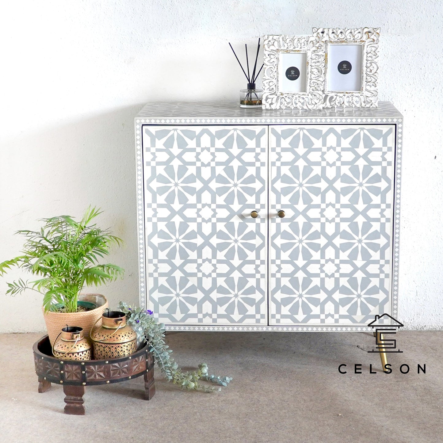 Robert Bone Inlay Cabinet