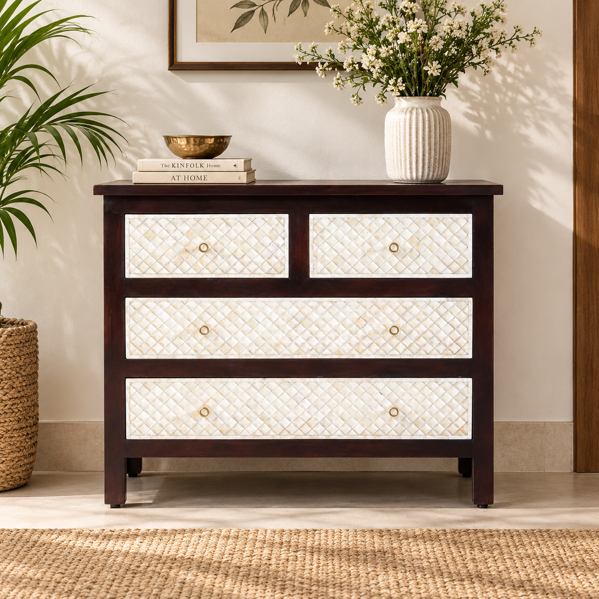 Ryan Wooden Carved Chest of drawer
