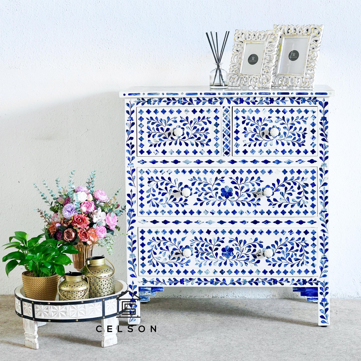 Mason Bone Inlay Chest of Drawer