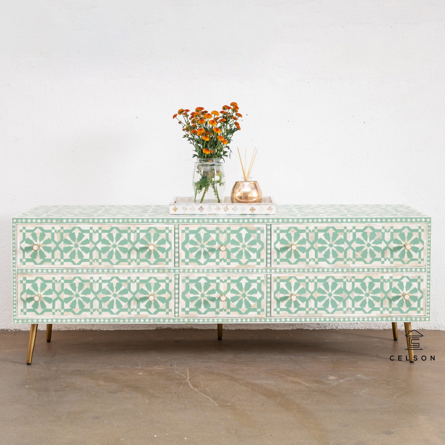 Jessica Bone Inlay TV Cabinet
