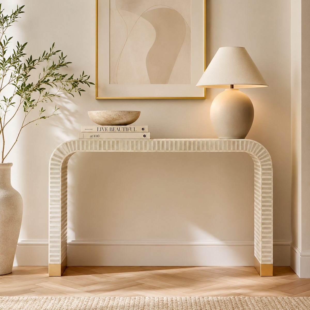 Jeena Bone Inlay Console Table