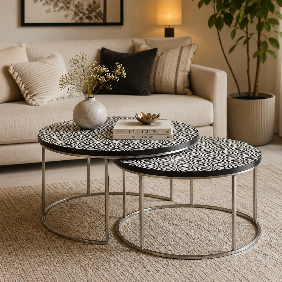 Shaze Bone Inlay Coffee Table