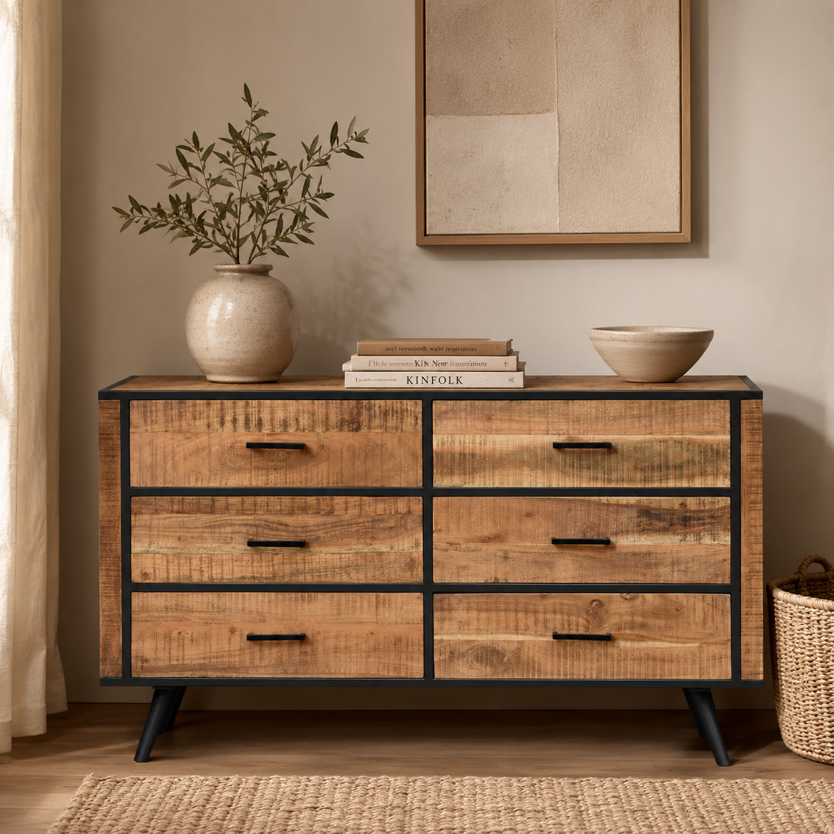 Keith Hand Carved Wooden Chest