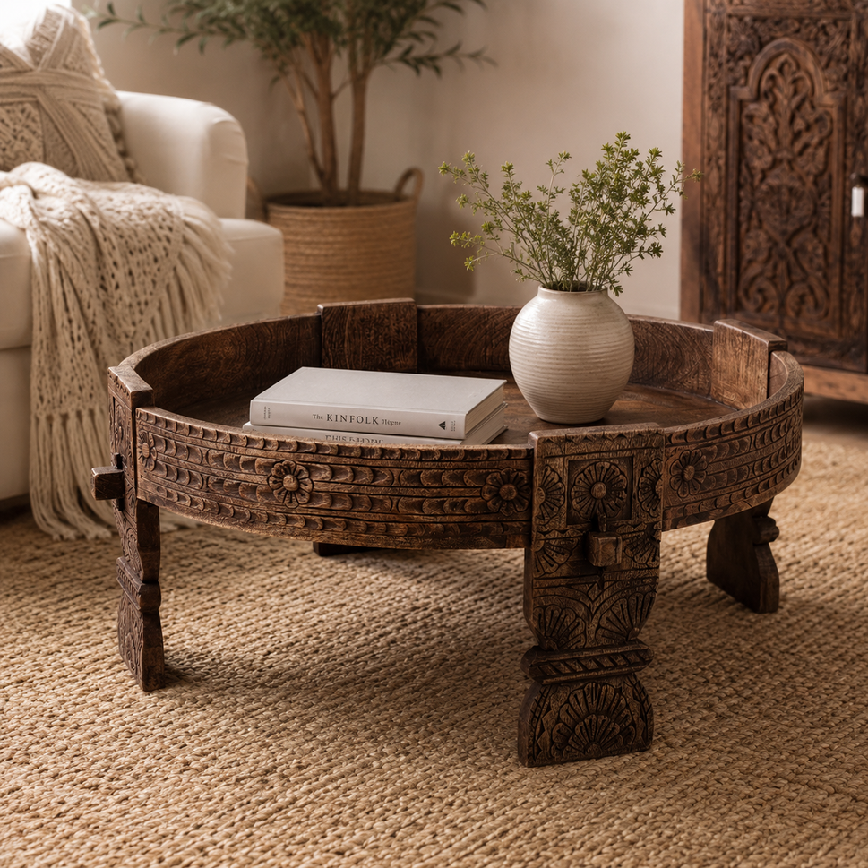 Lindwall Carved Chakki Coffee Table