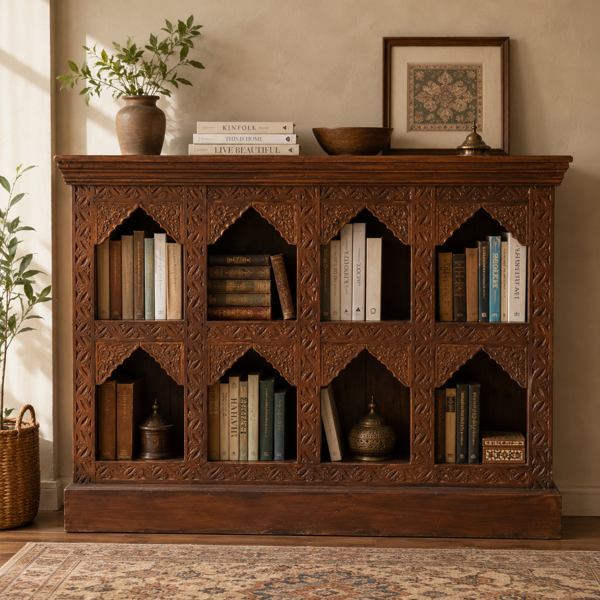 Harry Carved Bookshelf