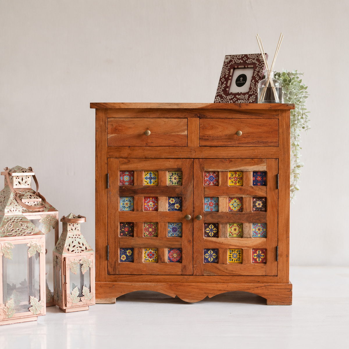 Avelyn Carved Wooden Cabinet