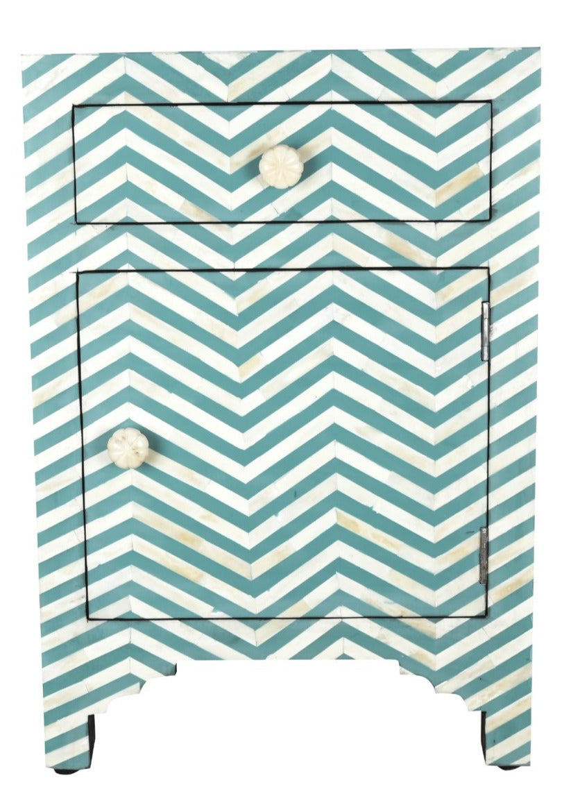 Hirsch Bone Inlay Bedside