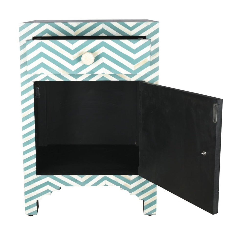 Hirsch Bone Inlay Bedside