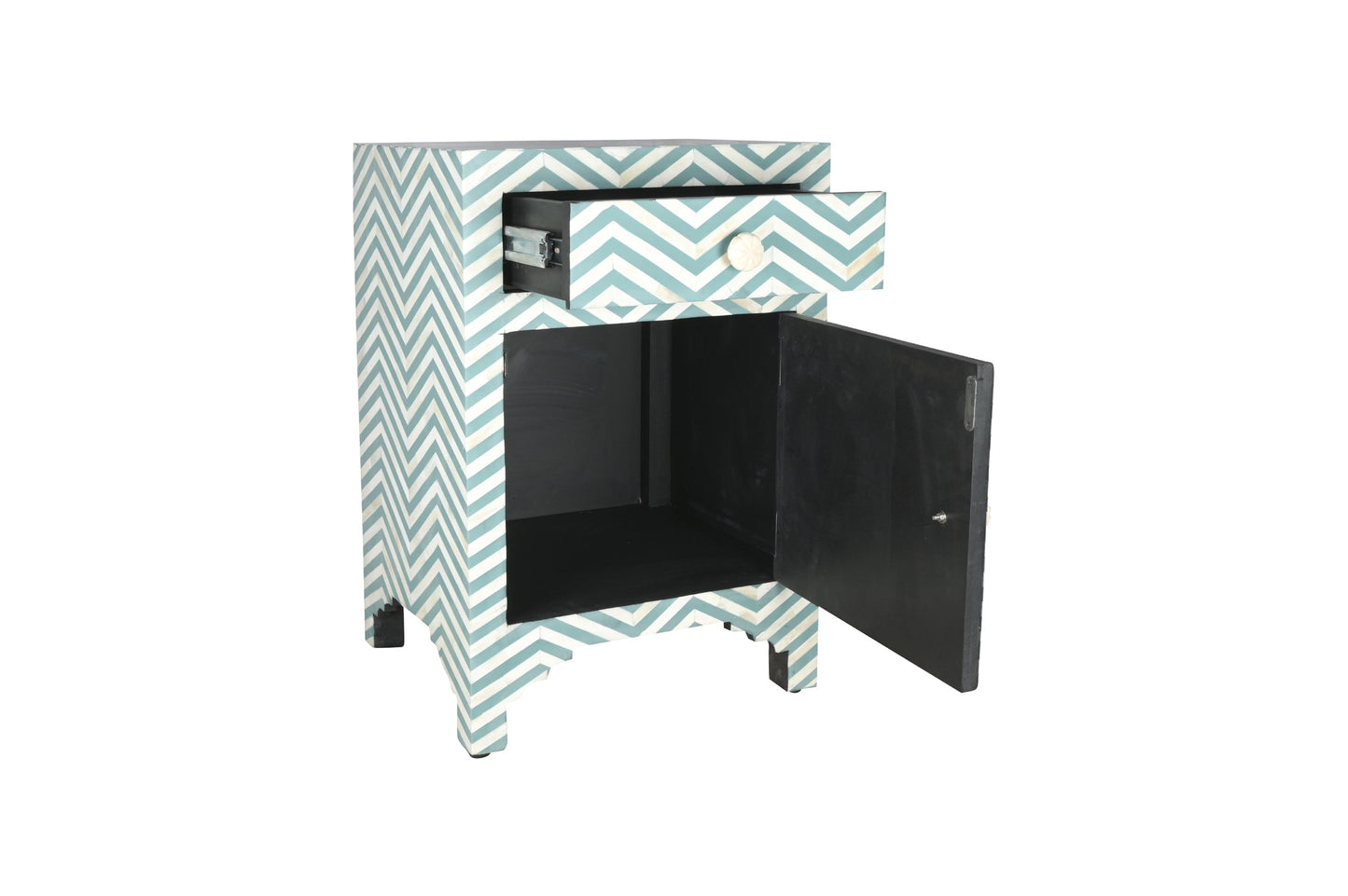 Hirsch Bone Inlay Bedside