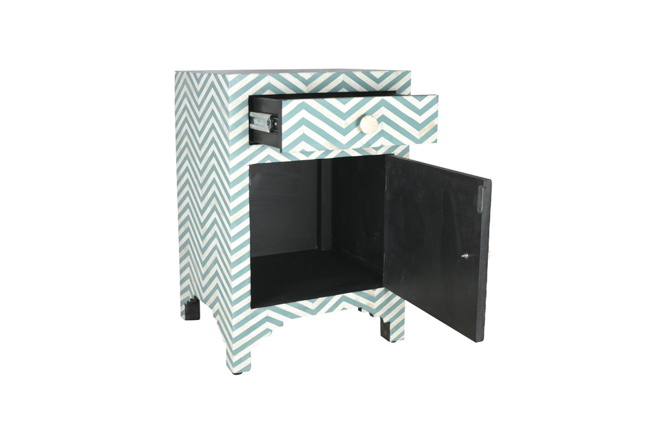 Hirsch Bone Inlay Bedside