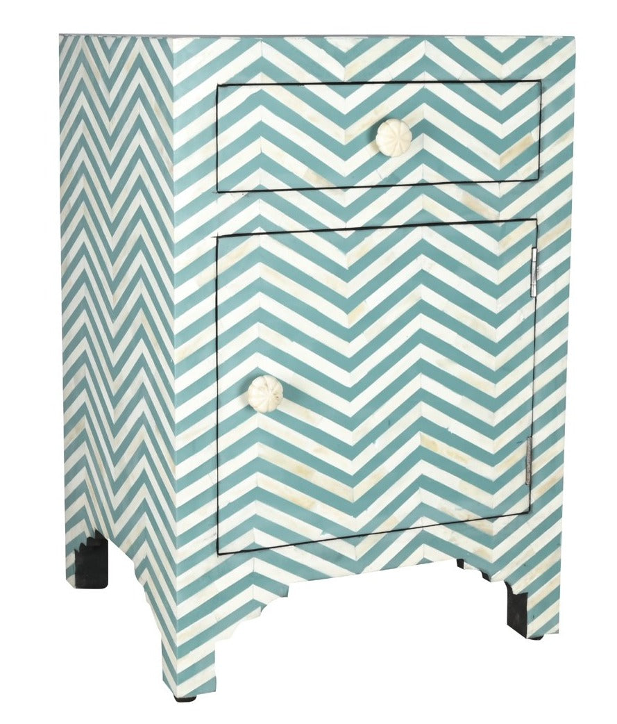 Hirsch Bone Inlay Bedside