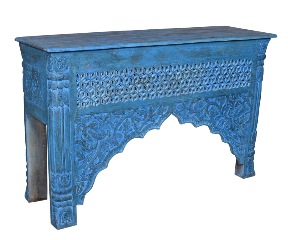 Harper Hand Carved Wooden Console Table