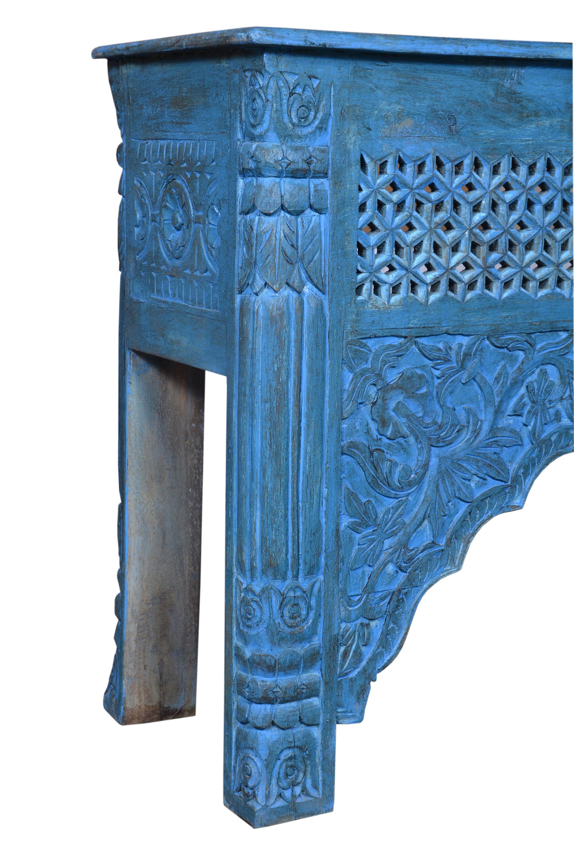 Harper Hand Carved Wooden Console Table