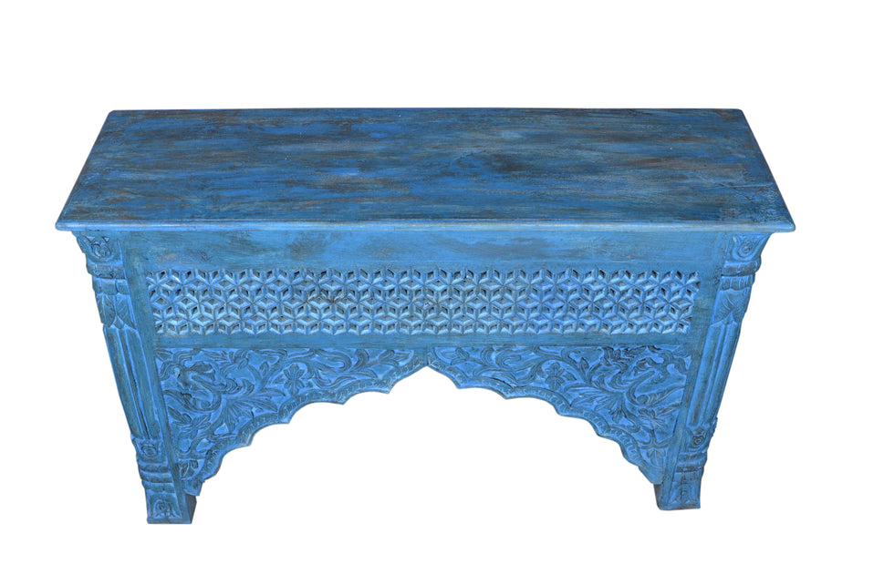 Harper Hand Carved Wooden Console Table