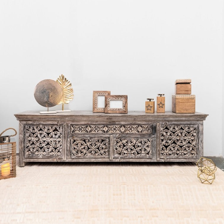 Robin Hand Carved Wooden TV Cabinet