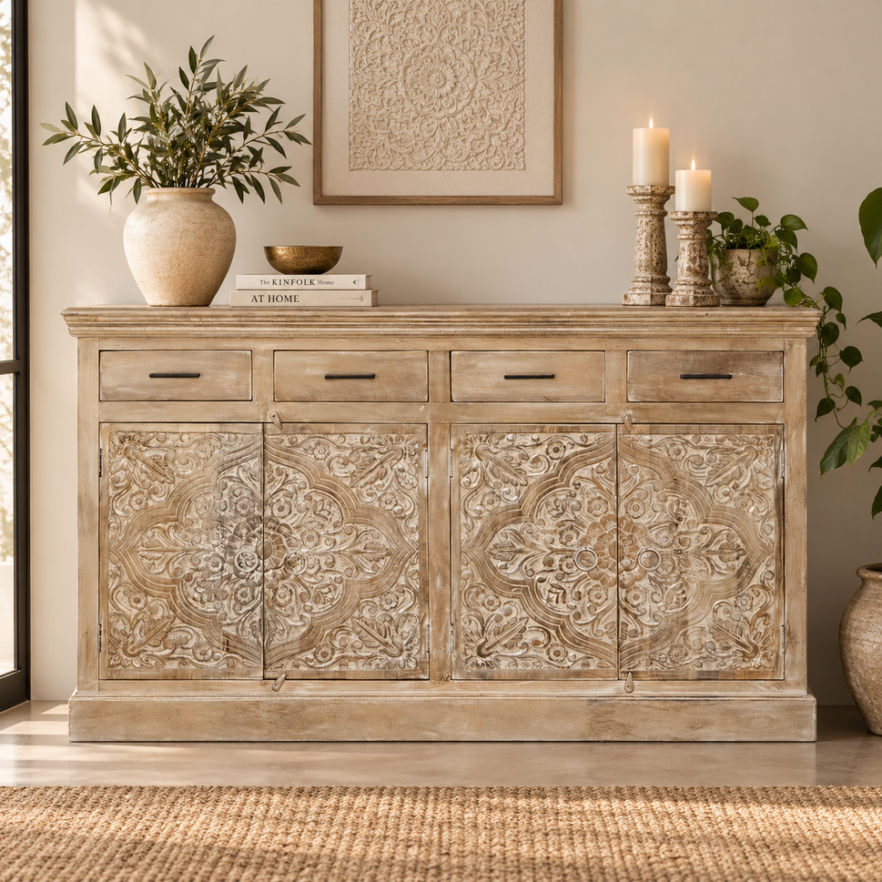 Harry Hand Carved Sideboard
