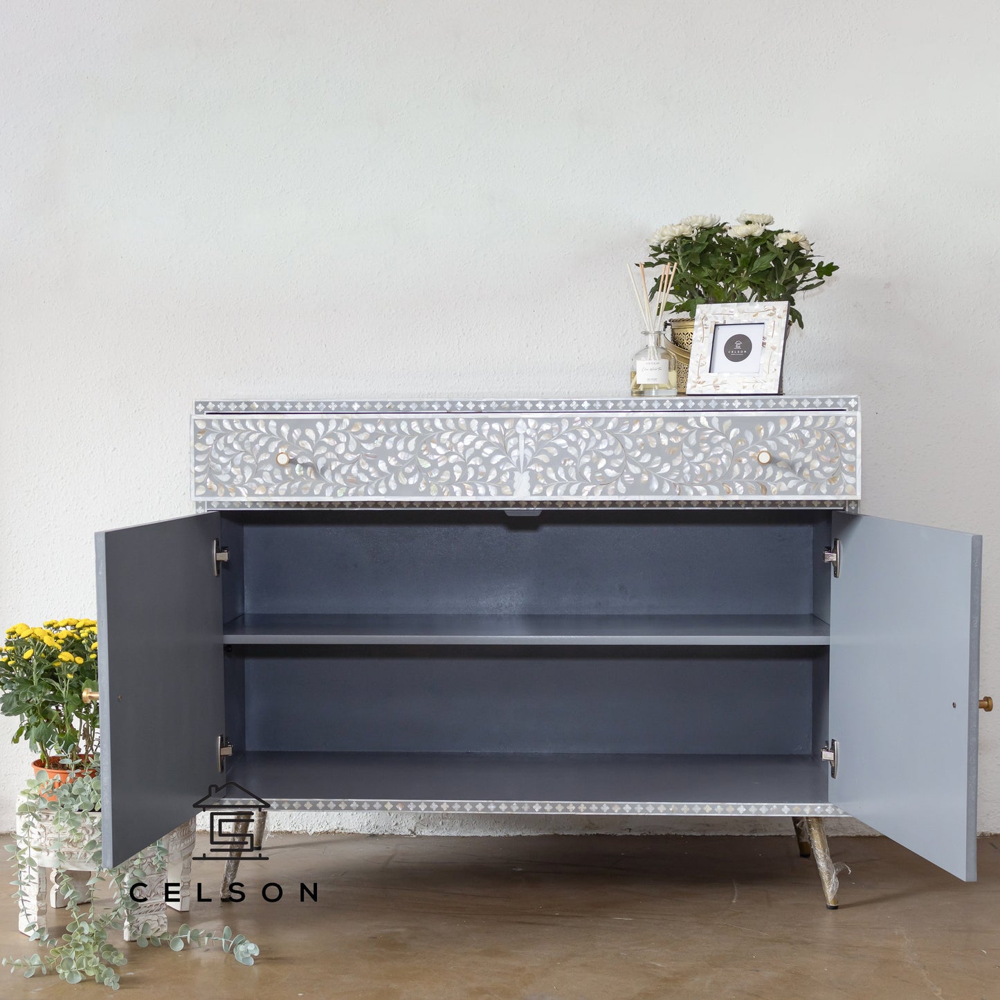 Hari Mother of Pearl inlay Cabinet