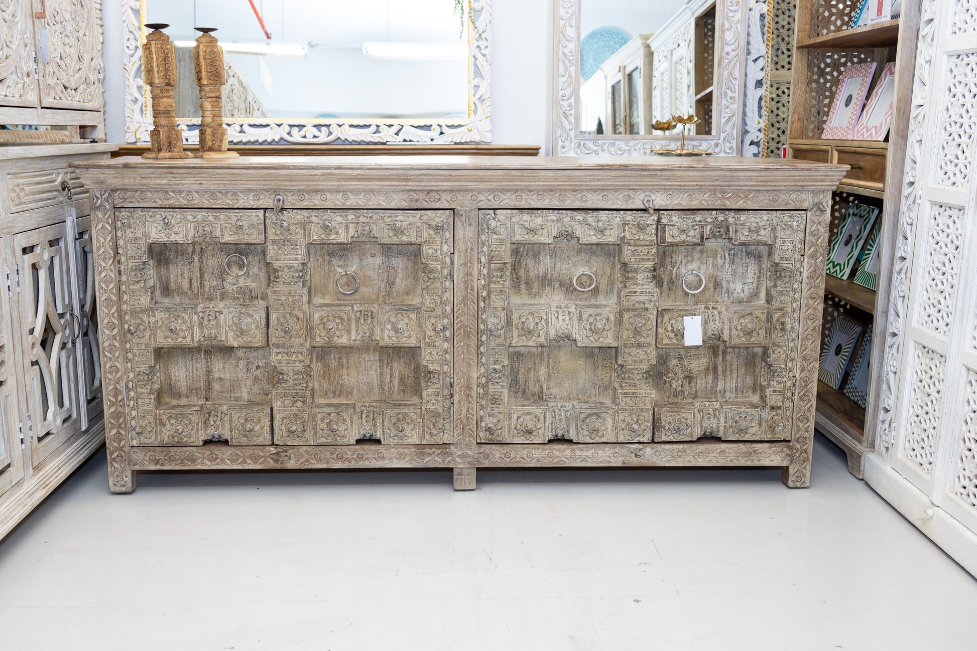 Dinesh Hand Carved Wooden Sideboard