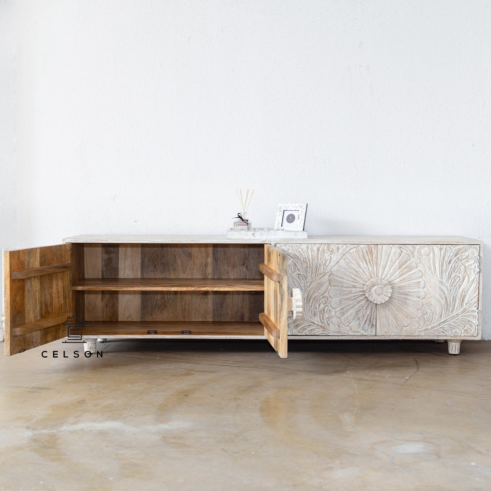 Chrisy Hand Carved TV Cabinet