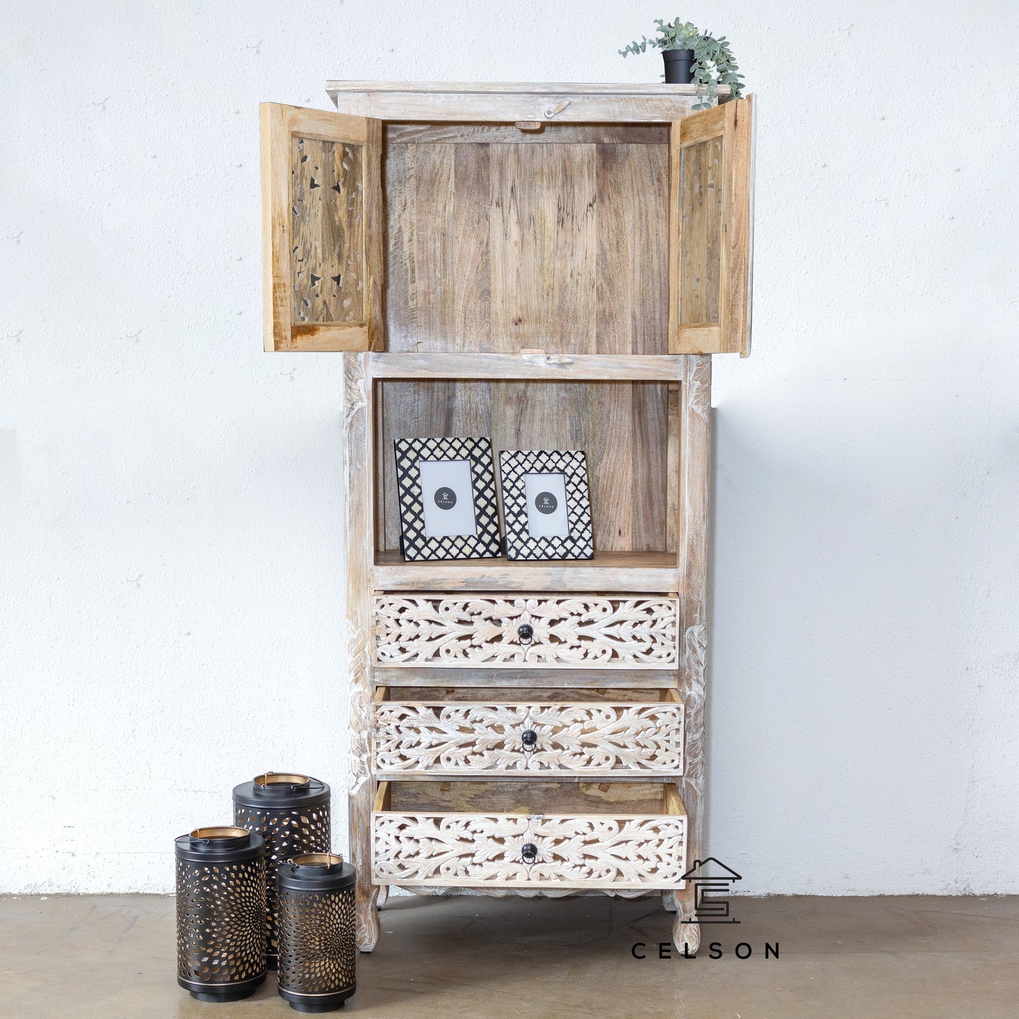 Amory Hand Carved Cabinet