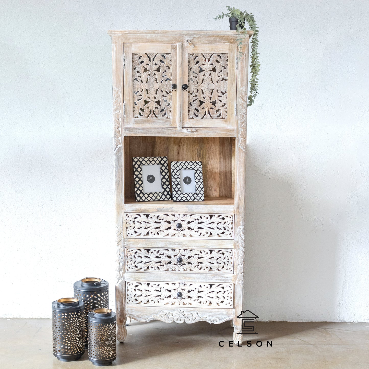 Amory Hand Carved Cabinet