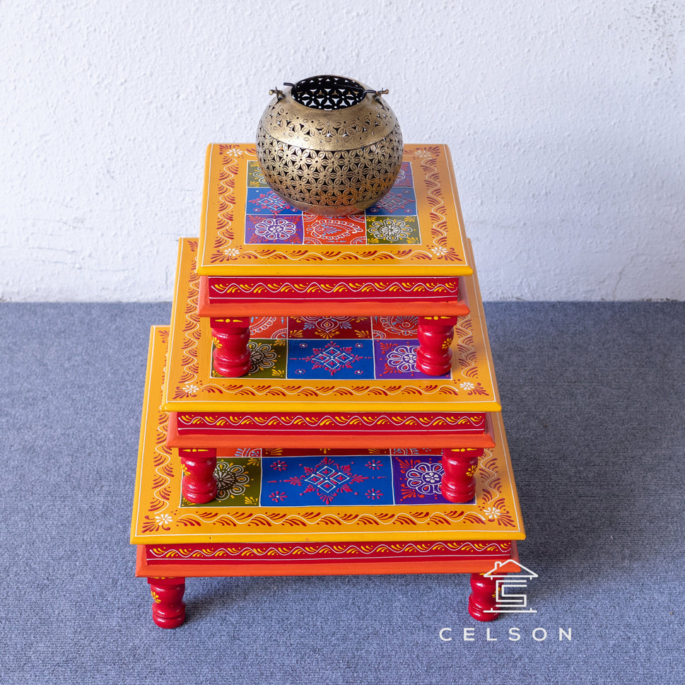 Marie Hand Painted Wooden Stool