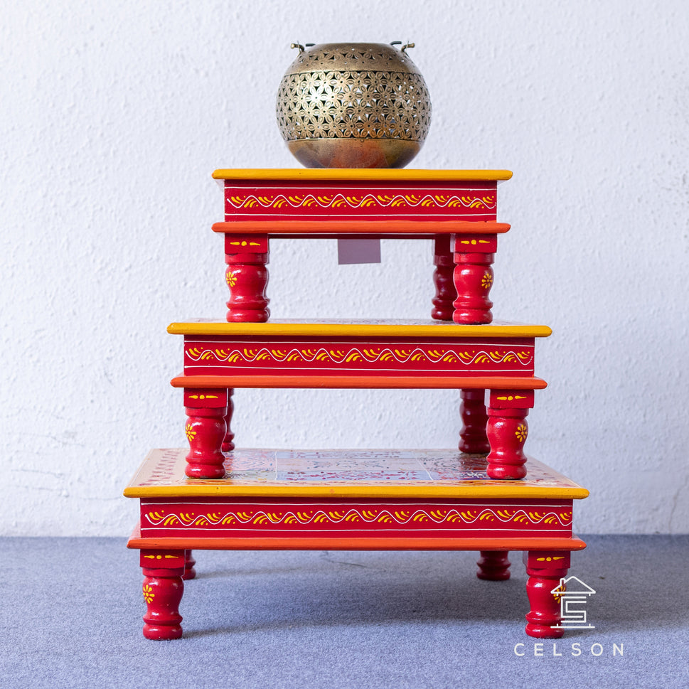 Marie Hand Painted Wooden Stool