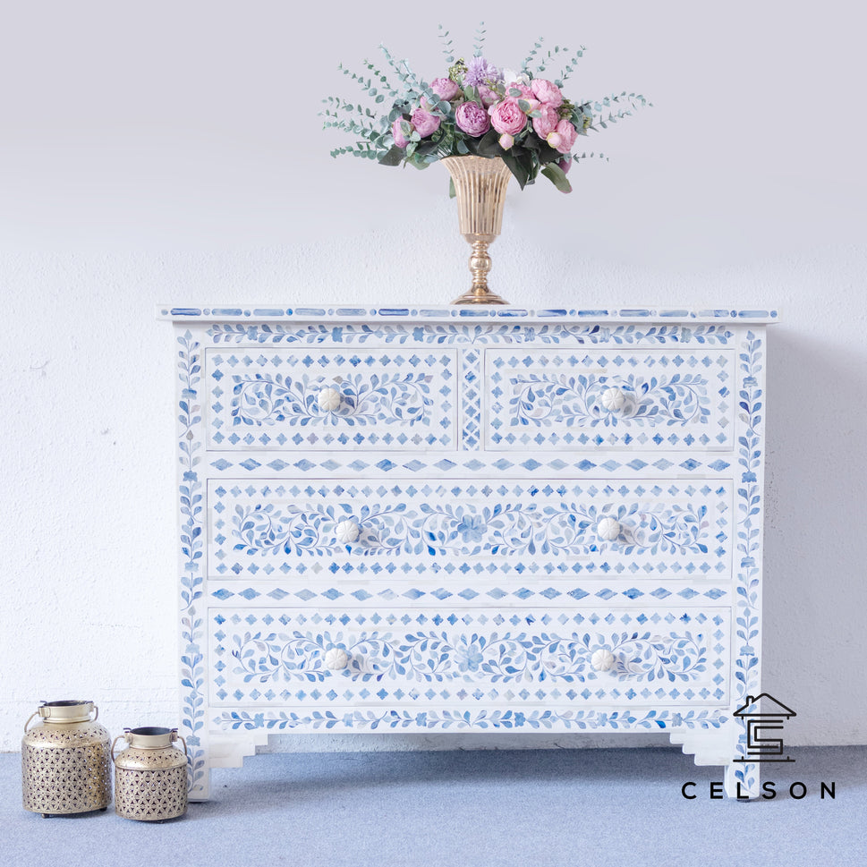 Janina Bone Inlay Chest of Drawer