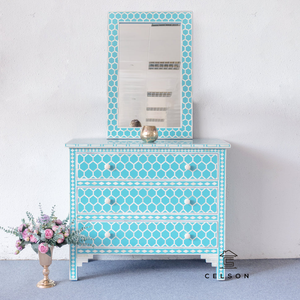 Patria Bone Inlay Chest with Mirror
