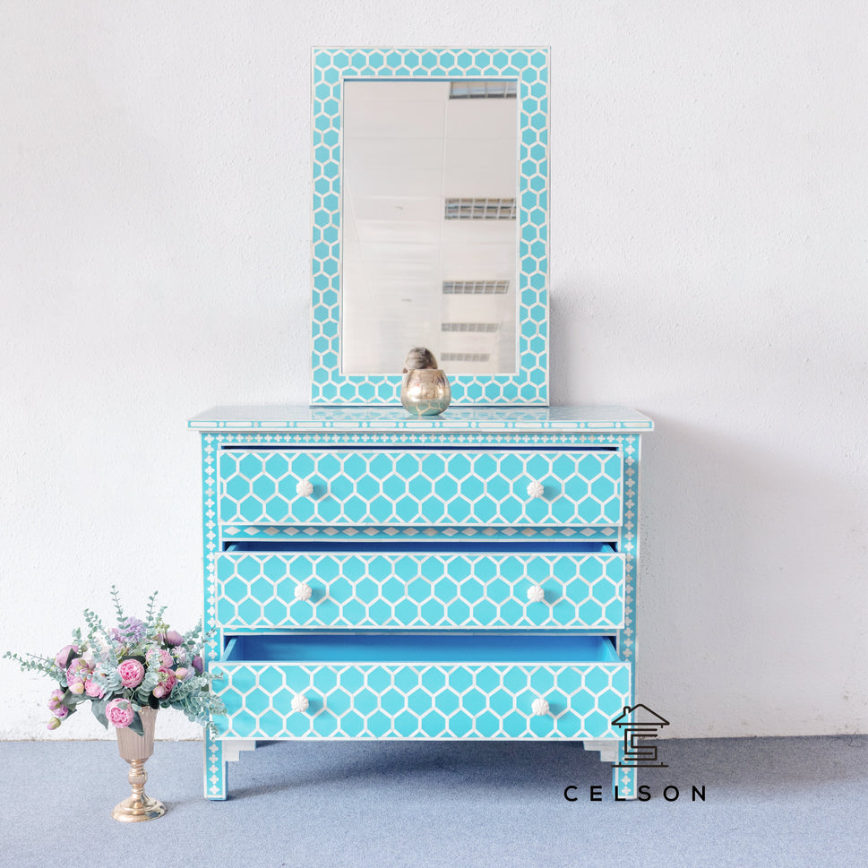 Patria Bone Inlay Chest with Mirror