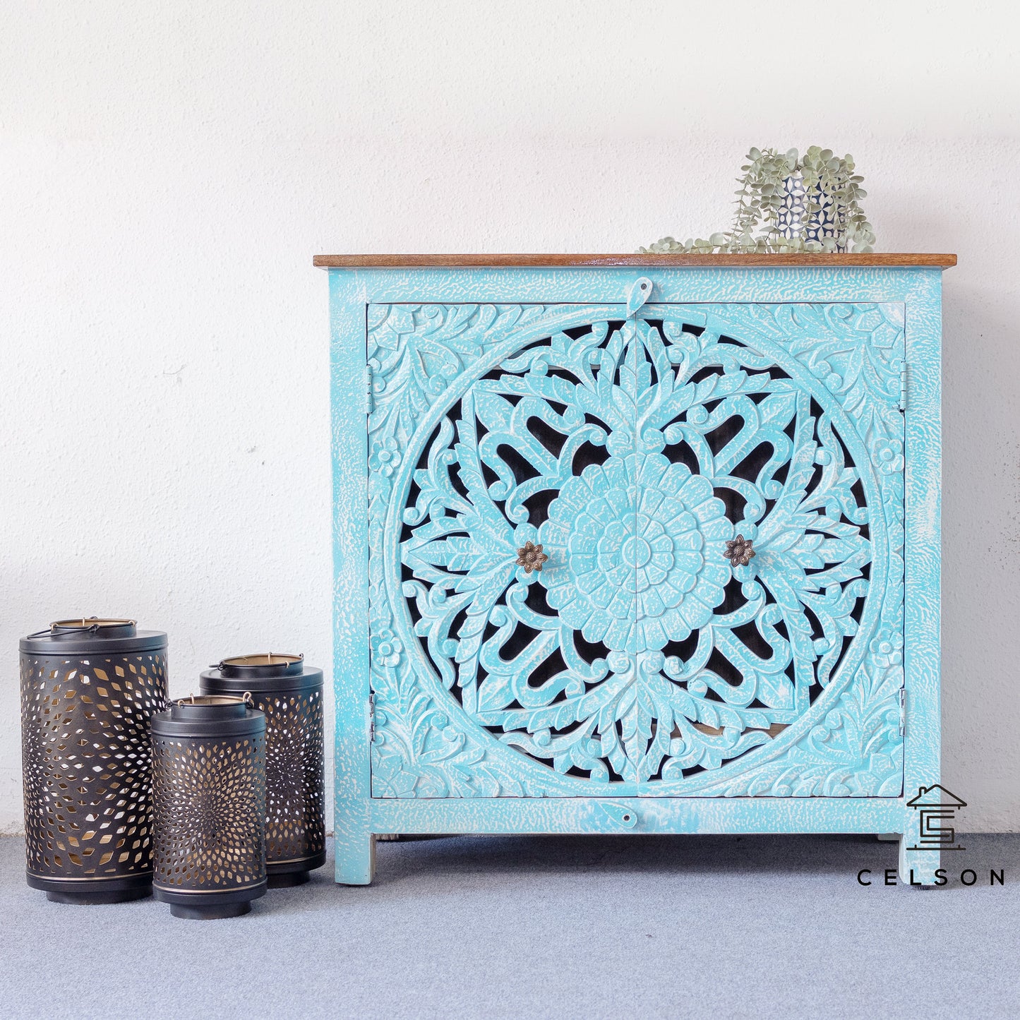 Luke Carved Wooden Cabinet