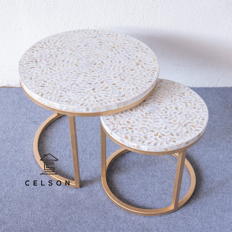 Michelle Nesting Bone Inlay Coffee Table