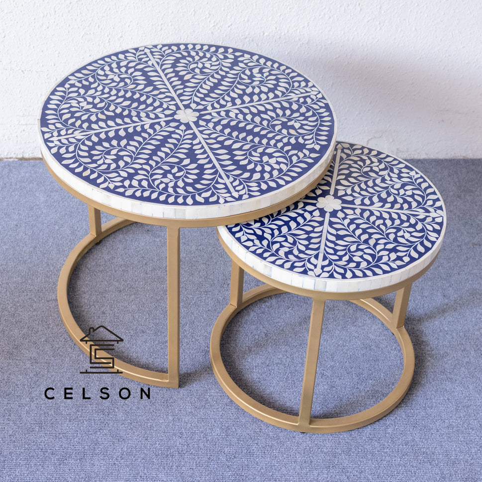 Michelle Nesting Bone Inlay Coffee Table