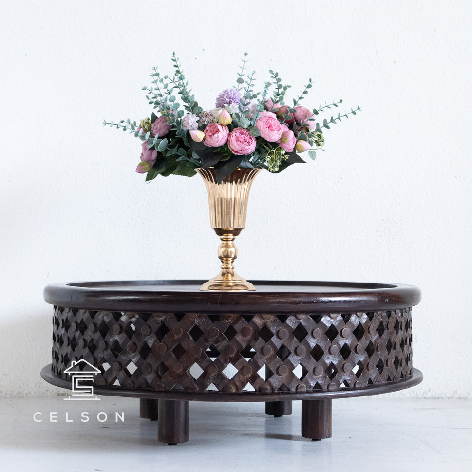 Andrea Carved Wooden Coffee Table