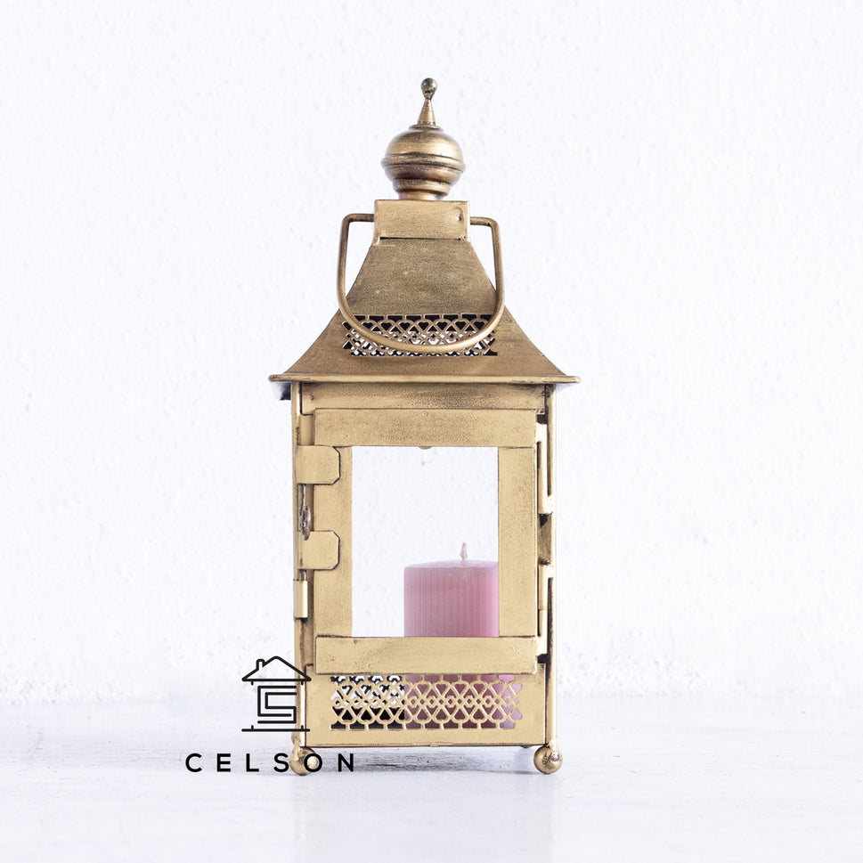 Zara Brass Finish Lantern