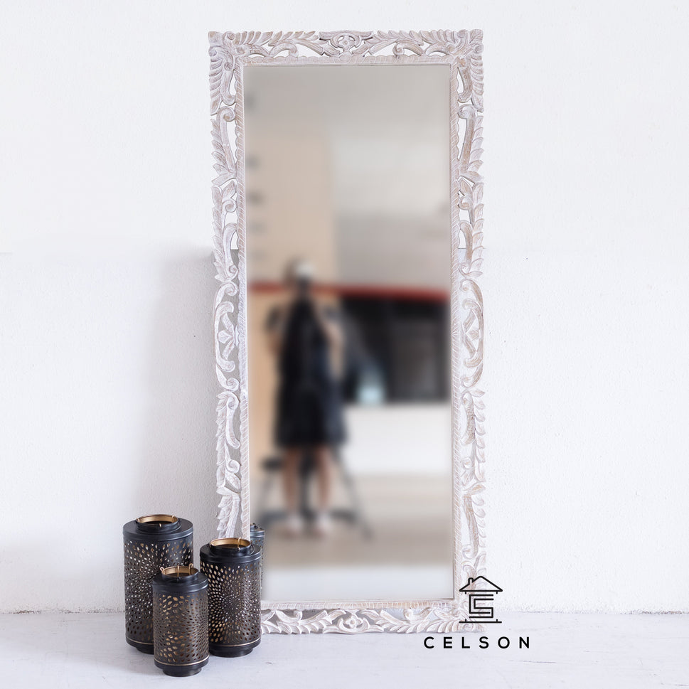 Kai Carved Wooden Mirror