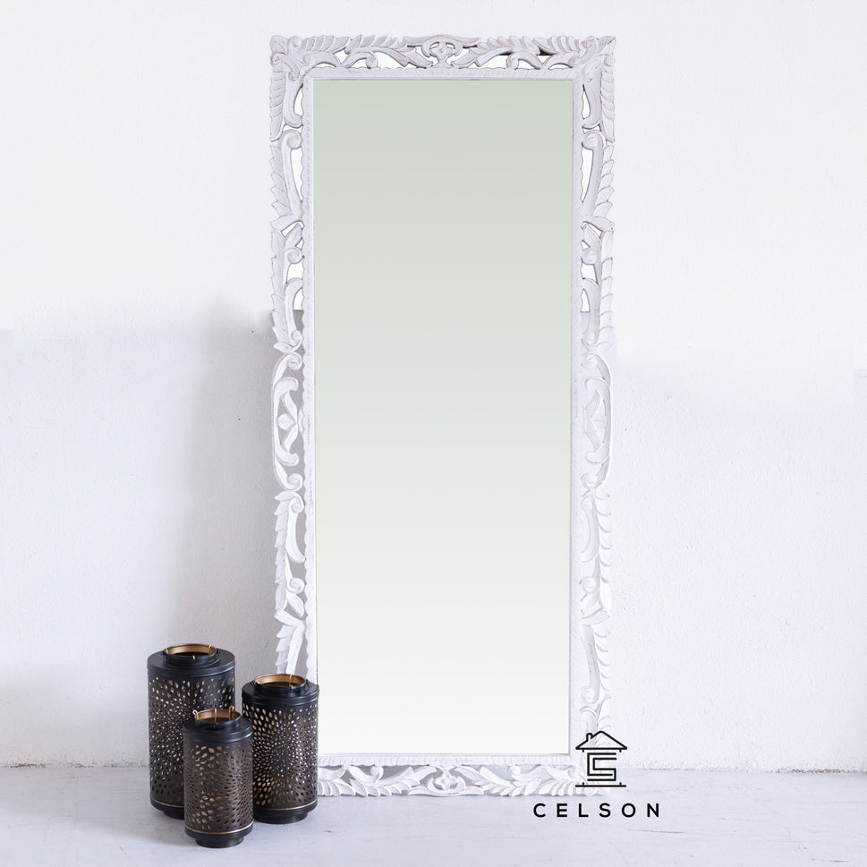 Simmi Carved Wooden Mirror