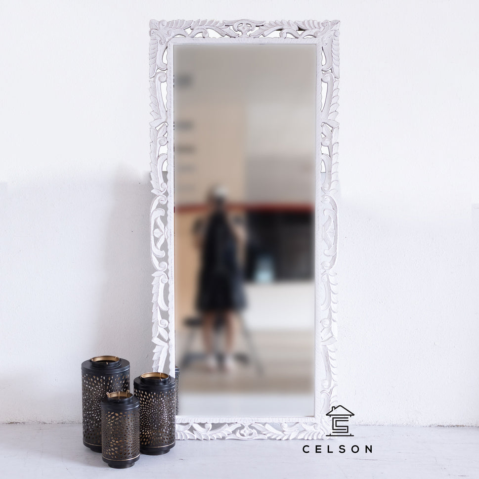 Simmi Carved Wooden Mirror