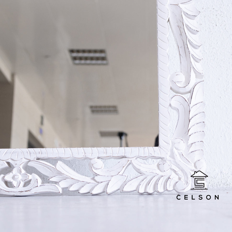 Simmi Carved Wooden Mirror