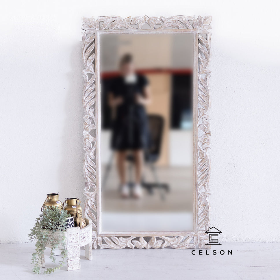 Kai Carved Wooden Mirror