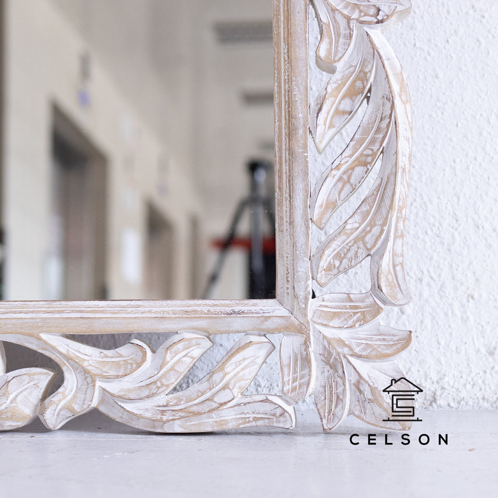 Kai Carved Wooden Mirror