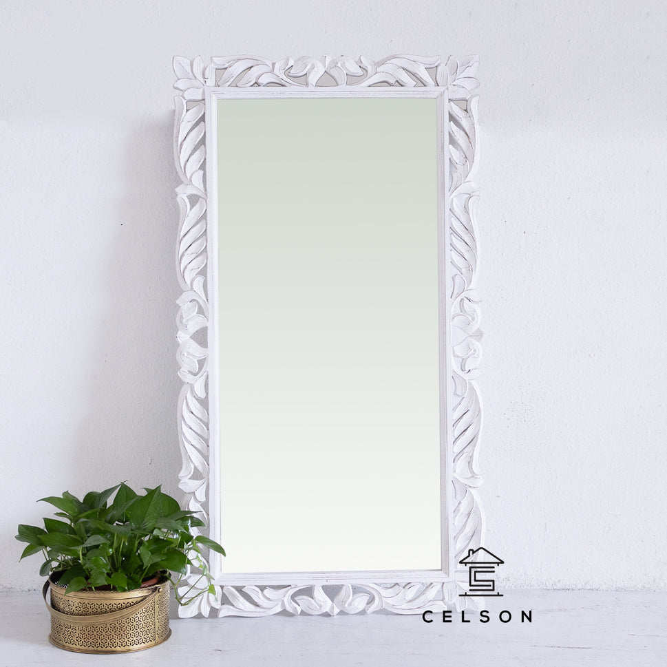 Simmi Carved Wooden Mirror