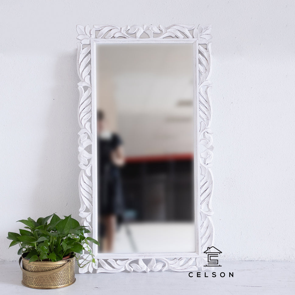 Simmi Carved Wooden Mirror